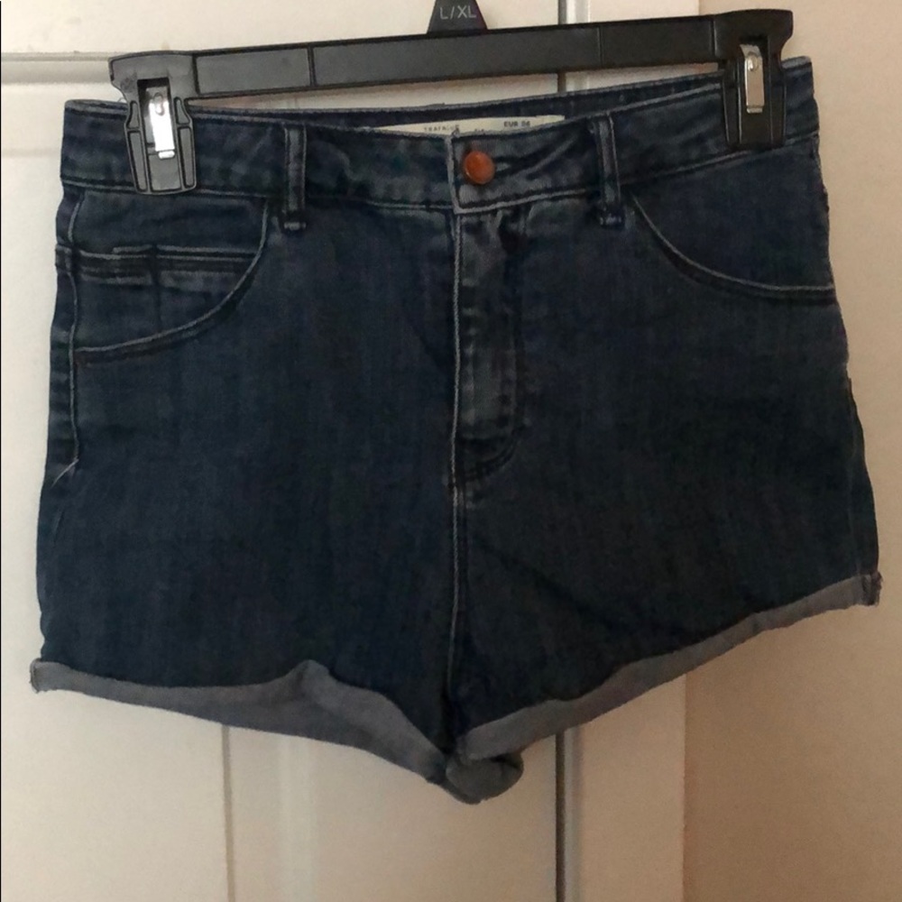 Zara trf High waisted denim shorts